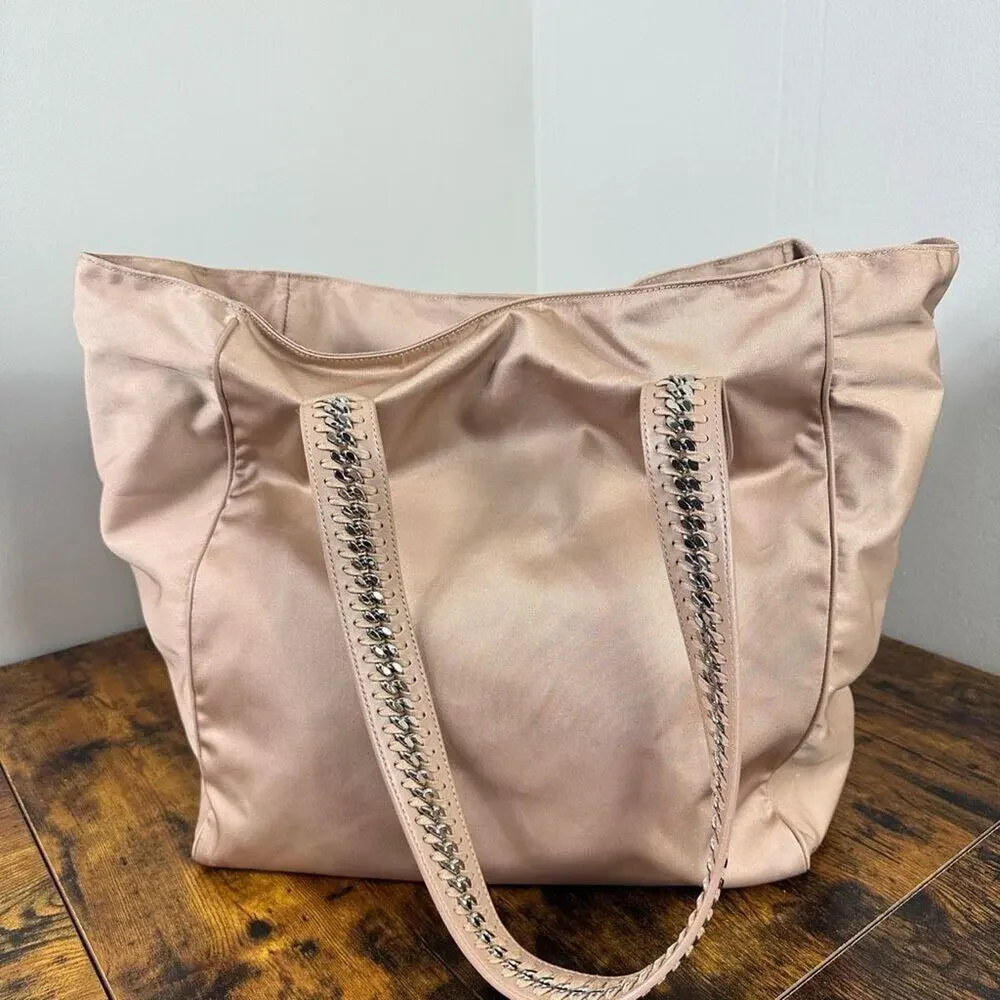 Stella McCartney Go Falabella Large Nylon Tote Bag Beige